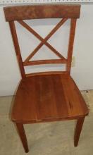 Cherry Wood Chair with X Pattern Back