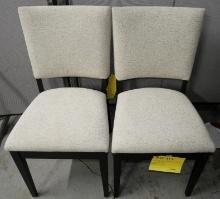 Two Very Nice White Upholstered Chairs