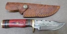Damascus Pattern Custom Hunting Knife