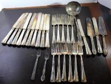 Selection of Unmarked Silver Flatware