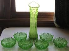 Assorted Green Glass