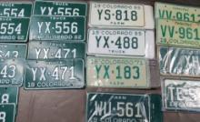 Twelve Sets of Colorado License Plates