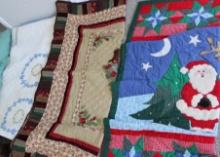 Three Quilted Blankets in Mixed Sizes and Conditions