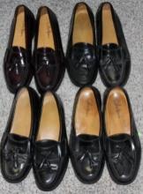 Four Pairs of Cole Hahn Leather Loafers size 10.5 D