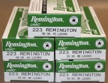 100 Rounds Remington UMC 223 Remington Rifle Ammunition