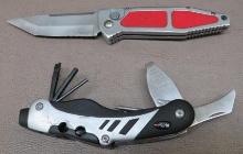 Gunsmiths Multi Tool And Push Button Tanto Knife