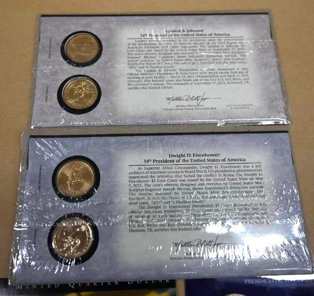 Five Presidential $1 Collector Coins