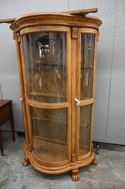 Carved Glass Display Cabinet