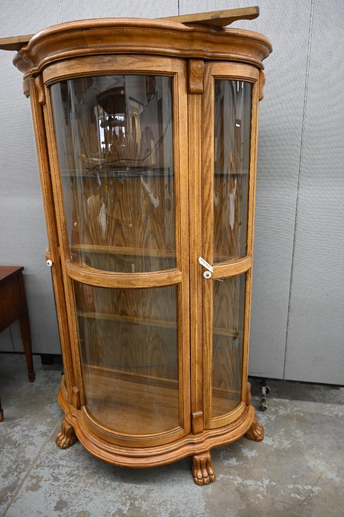 Carved Glass Display Cabinet