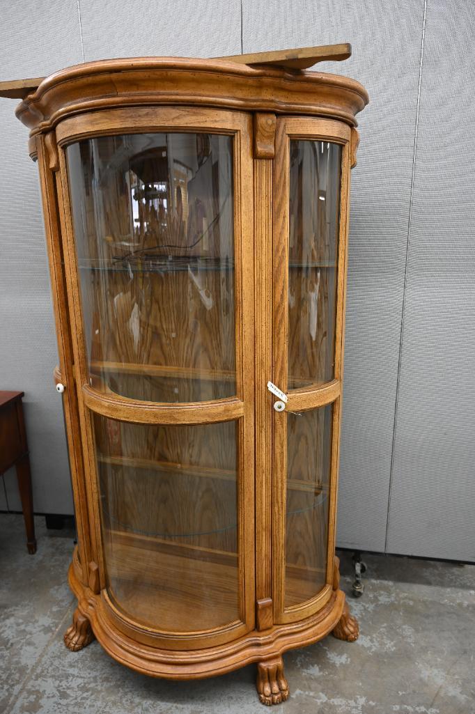Carved Glass Display Cabinet