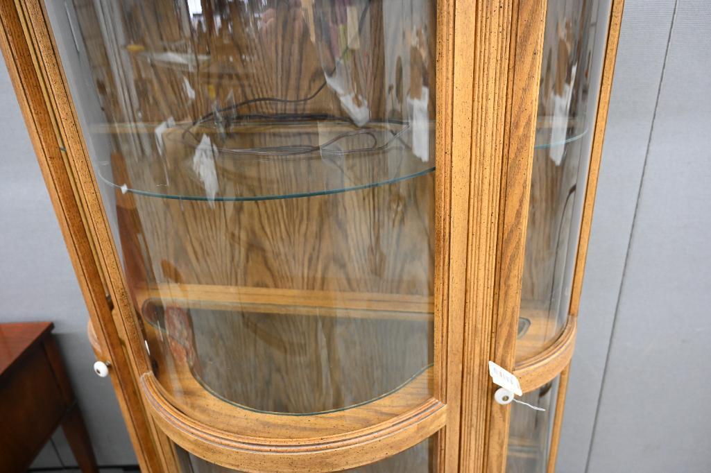 Carved Glass Display Cabinet