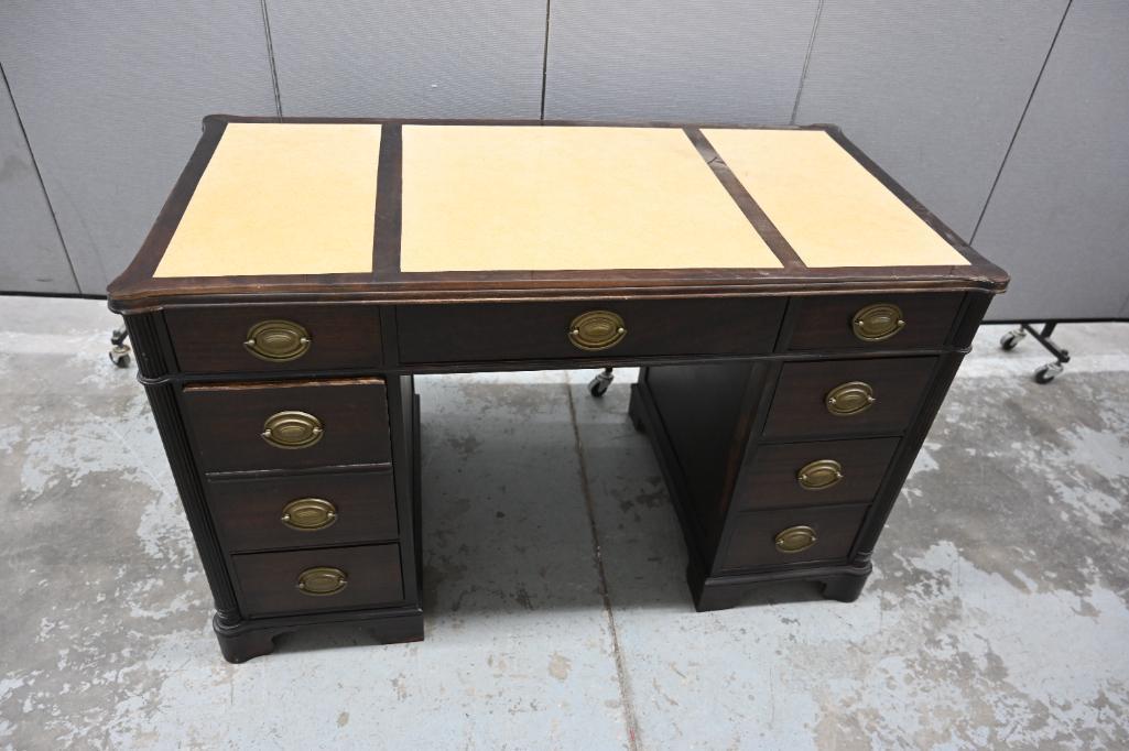 Seven Drawer Two Tone Desk