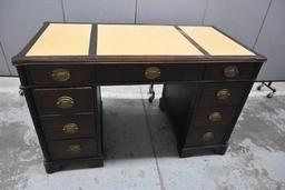 Seven Drawer Two Tone Desk