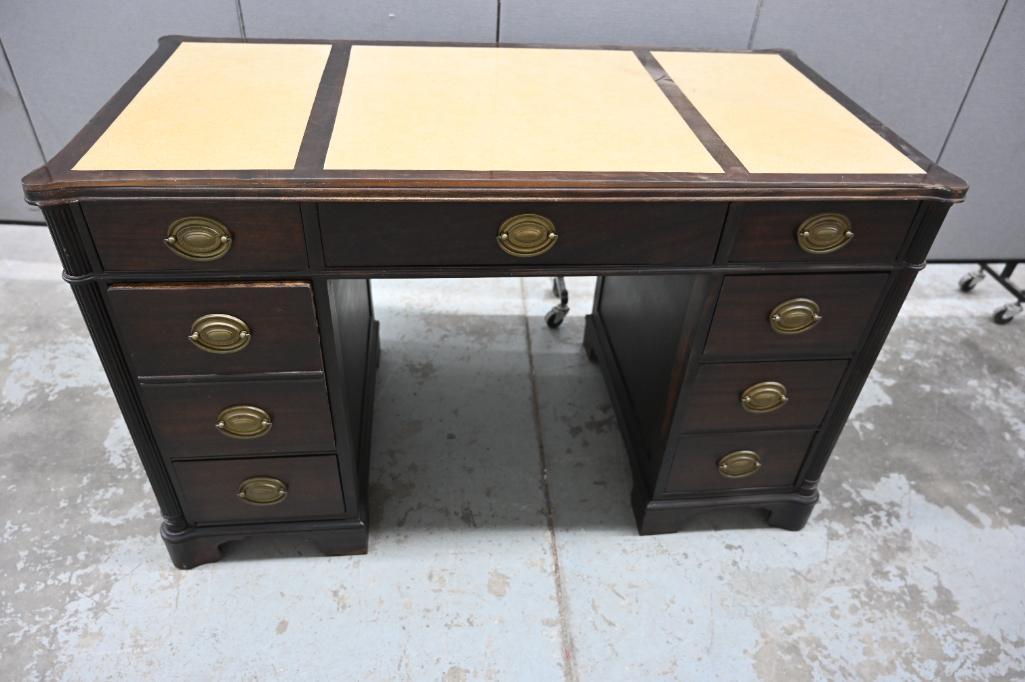 Seven Drawer Two Tone Desk