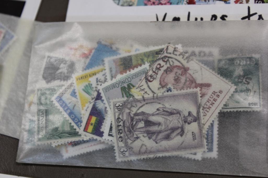 Collection of Mixed International Cancelled Postage Stamps