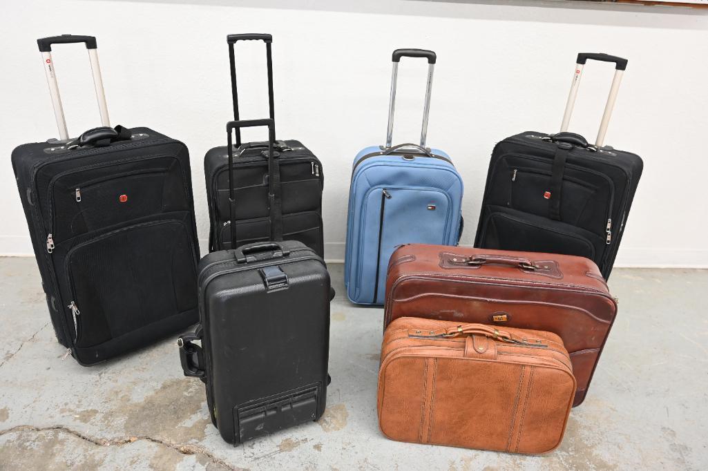 Luggage Grouping with Swiss Gear & Blue Tommy Hilfiger Suitcase