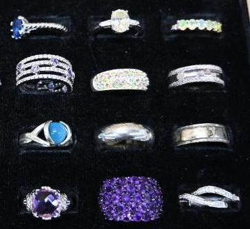 Twenty Four Sterling Silver Rings!