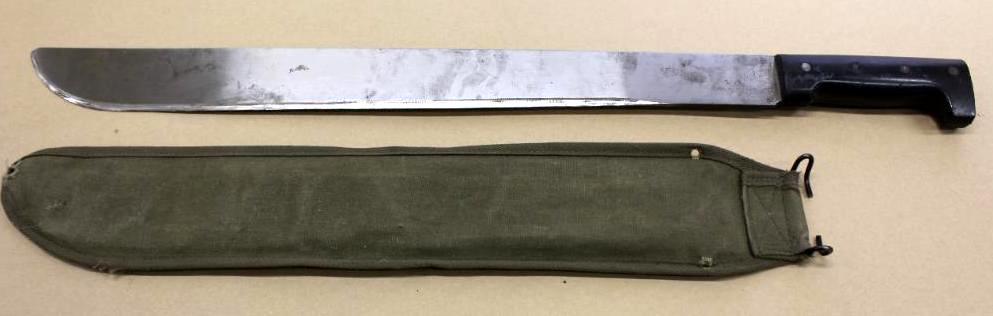 Collins and Co. Machete in Army Green Fabric Sheath