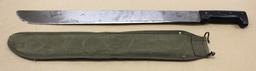 Collins and Co. Machete in Army Green Fabric Sheath