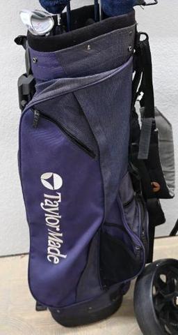 RH Golf Clubs with Taylormade Bag & Intech Cart