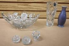 7.5" Lenox Fine Crystal Vase & More