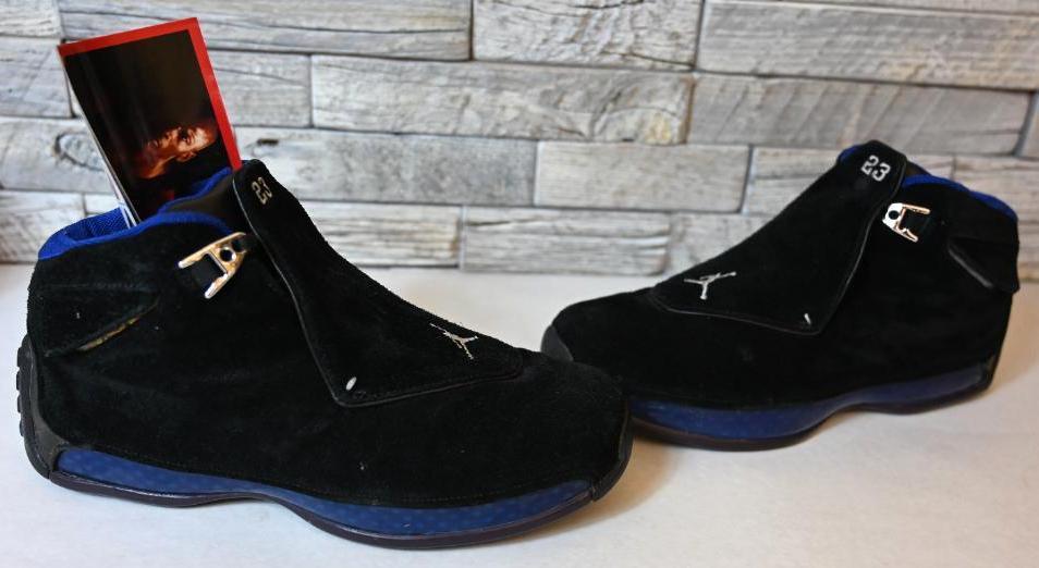 Jordan 18 Black & Blue Shoes size 9