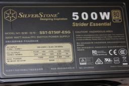 Two Units SilverStone 500W Strider Essential Power Supply Model No. SST-ST50F-ESG