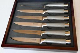 Six Messerstahl Steak Knives with Box