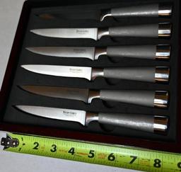 Six Messerstahl Steak Knives with Box