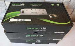 Three Power USB Power Strips