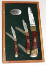 Set of 3 Remington Folding Knives in Display Holder