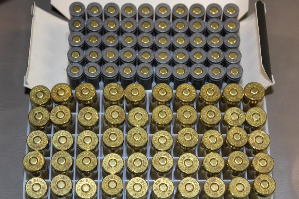 Mixed 45 Auto, 9mm Luger, and 38 AMU Ammunition