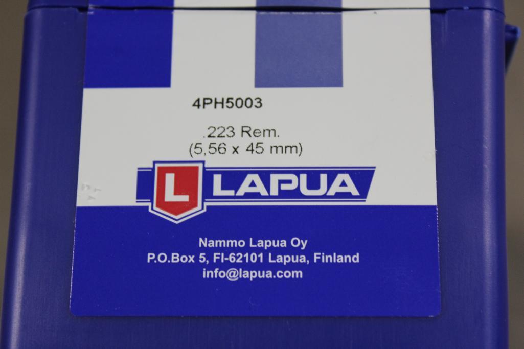 Full Open Box of 100 + 1 Pieces Lapua .223 Rem Brass