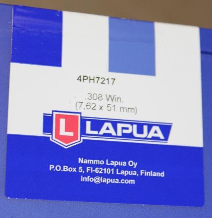 Unopened Box of 100 Lapua .308 Win Cases