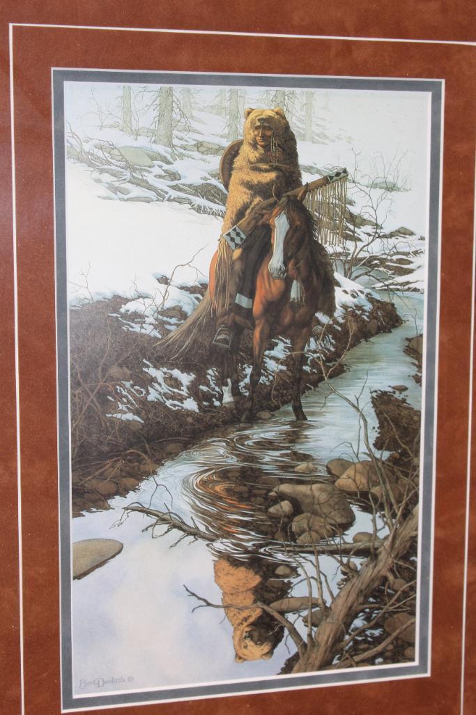 "Spirit of the Grizzly" by Bev Doolittle, Framed and Matted Print with Arrowhead