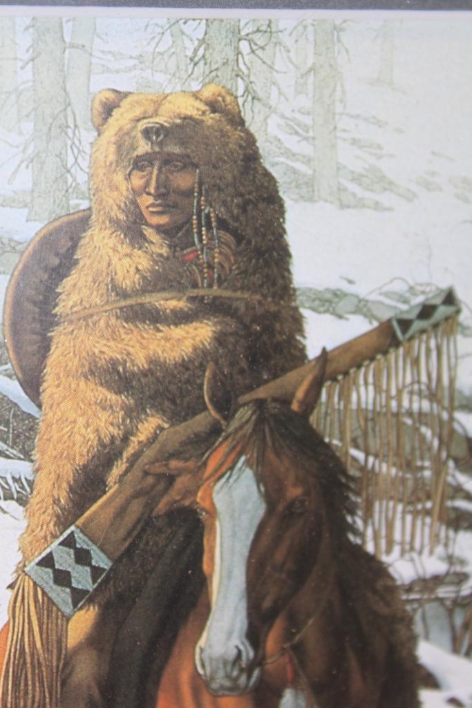 "Spirit of the Grizzly" by Bev Doolittle, Framed and Matted Print with Arrowhead