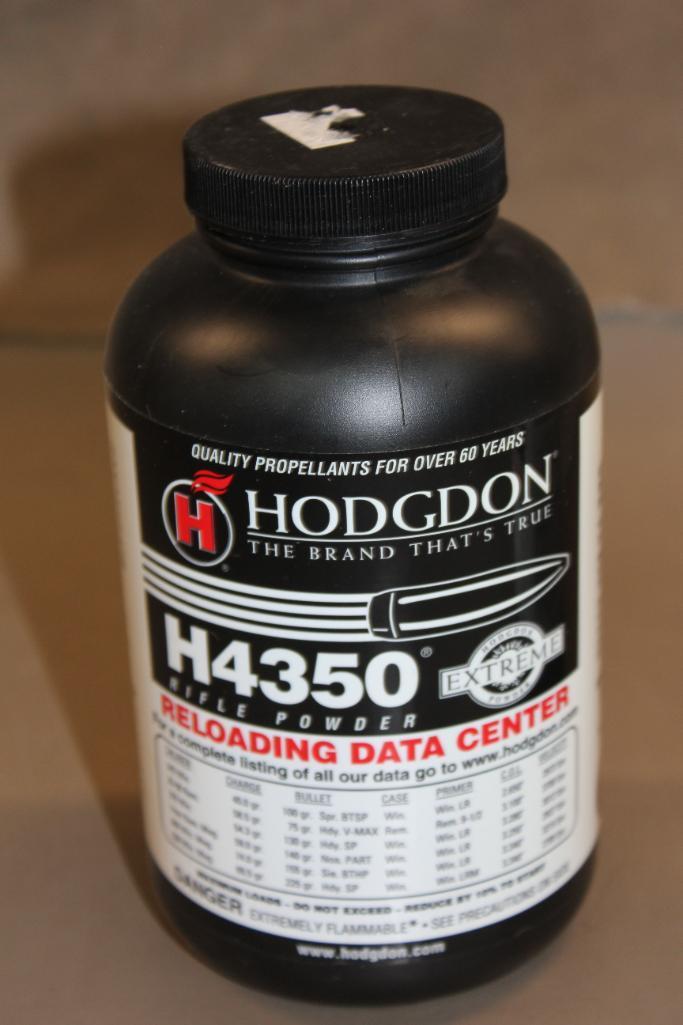 Full 1 lb. Container Hodgdon H4350 Rifle Powder **NO SHIPPING.**