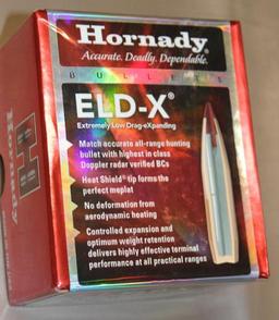 Box of 100 Hornady Eld-X 30 Cal Bullets for Reloading