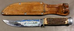 Emil Voos Solingen Fixed Blade with Alaska Design in Blade