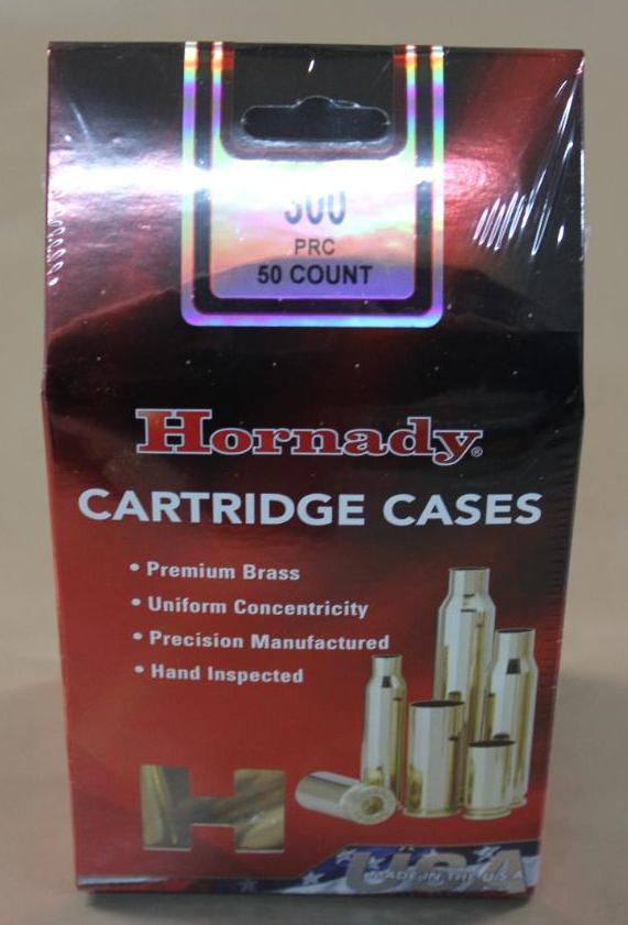 New Sealed Package 50 Pieces Hornady 300 PRC Premium Brass for Reloading