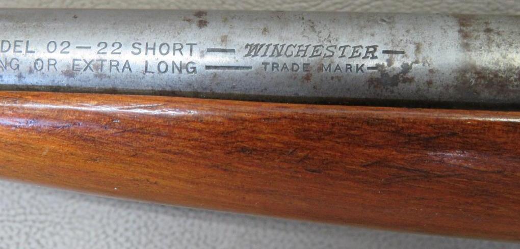 Winchester 02, 22 S,L,LR, Rifle, SN#-None Marked