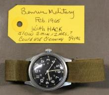 Benrus Military Watch Dated Feb 1965