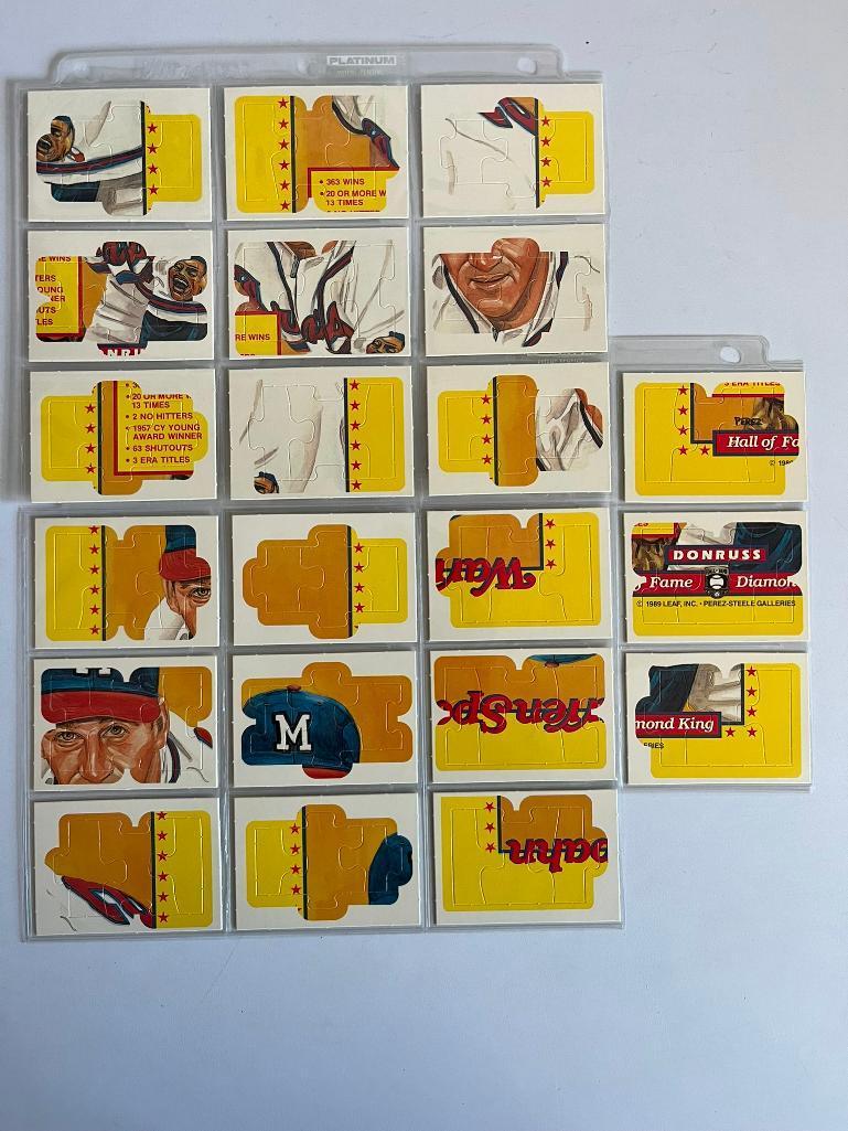 1989 Leaf King Warren Spahn Puzzle Cards Complete Set