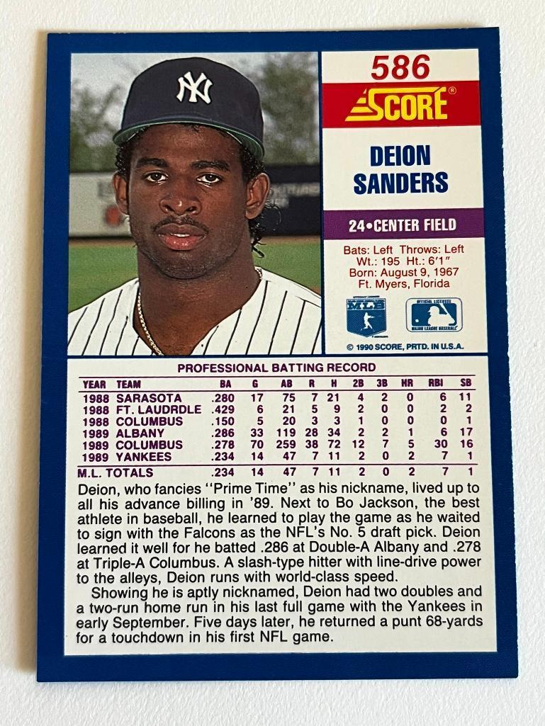 Dion Sanders 1990 Score Rookie Card