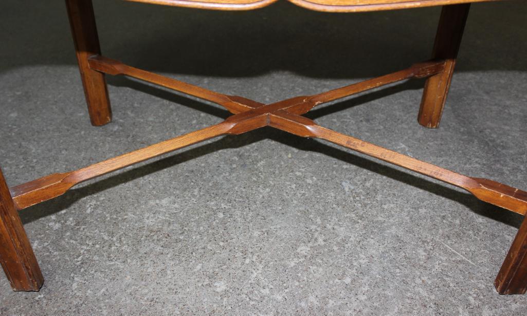 Wood Tray Table with Hinged Walls