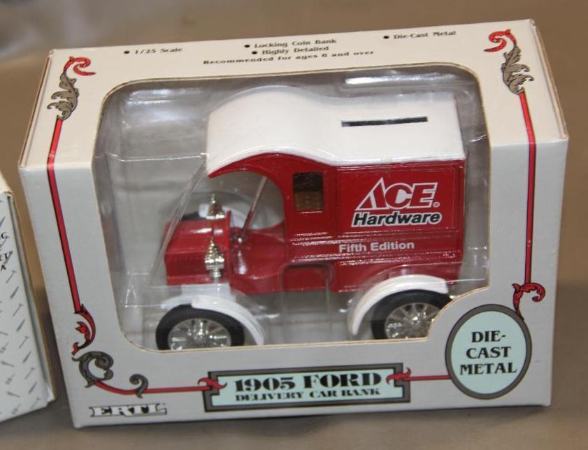 Two New in Box Die Cast Ace Hardware Truck Banks