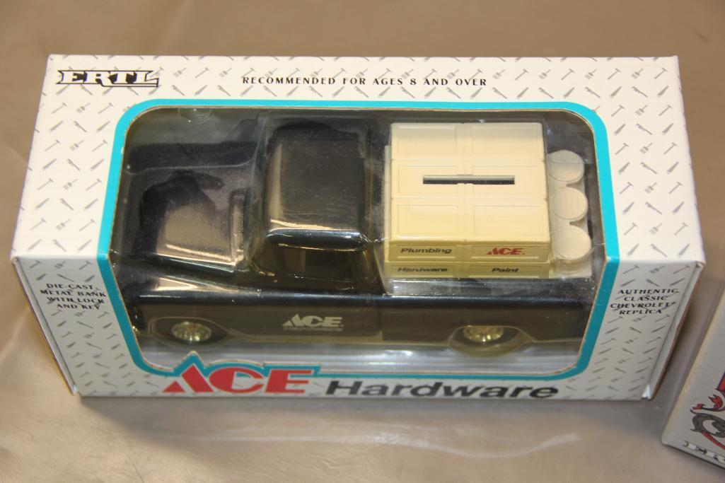 Two New in Box Die Cast Ace Hardware Truck Banks