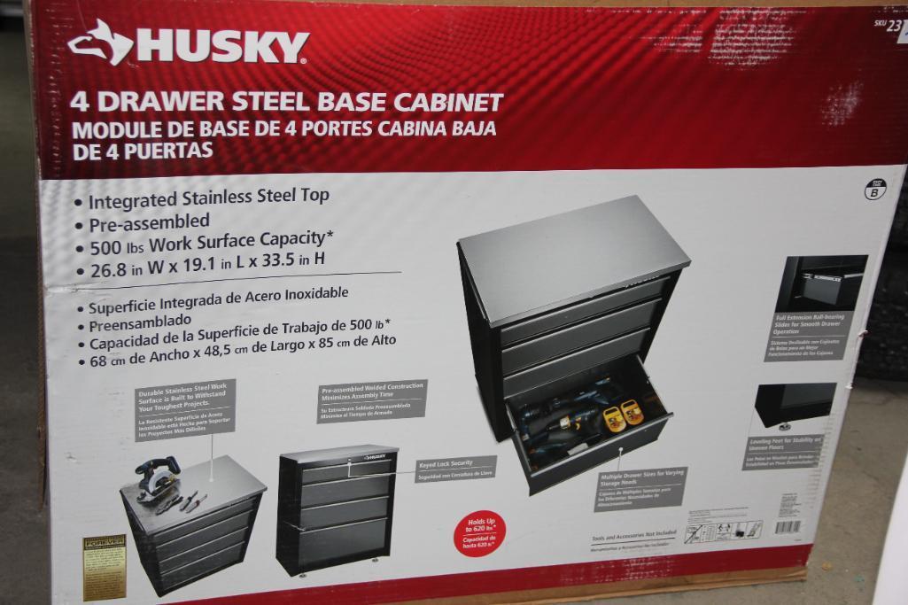 Husky 4-Drawer Steel Base Cabinet Preassembled and New in Box