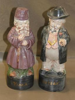 Pair of Alberta's Ceramic Figure Decanters