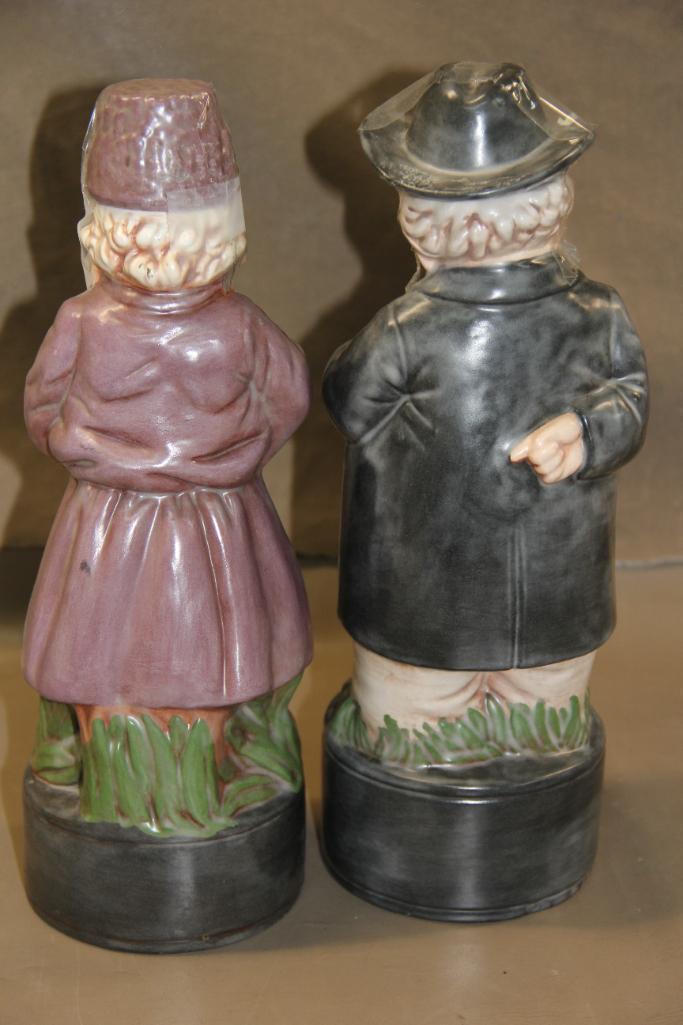 Pair of Alberta's Ceramic Figure Decanters